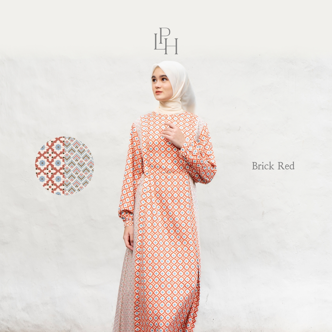 Little Palmerhaus - Baju Lebaran 2026 - Saraya Mom Gamis (Baju Gamis Wanita Dewasa) Brick Red