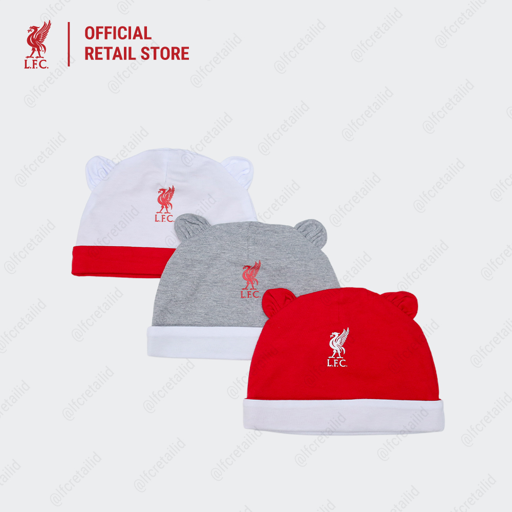 Liverpool FC Baby 3 Pack Hat - Official LFC Topi Original Bayi