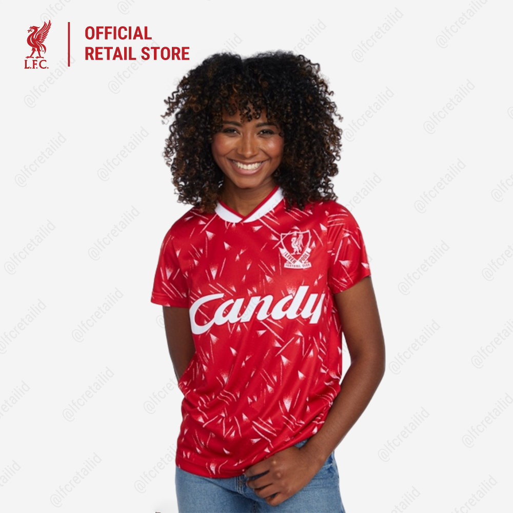 Liverpool FC Retro Womens Candy Home Shirt  - Official LFC Jersey Original Wanita
