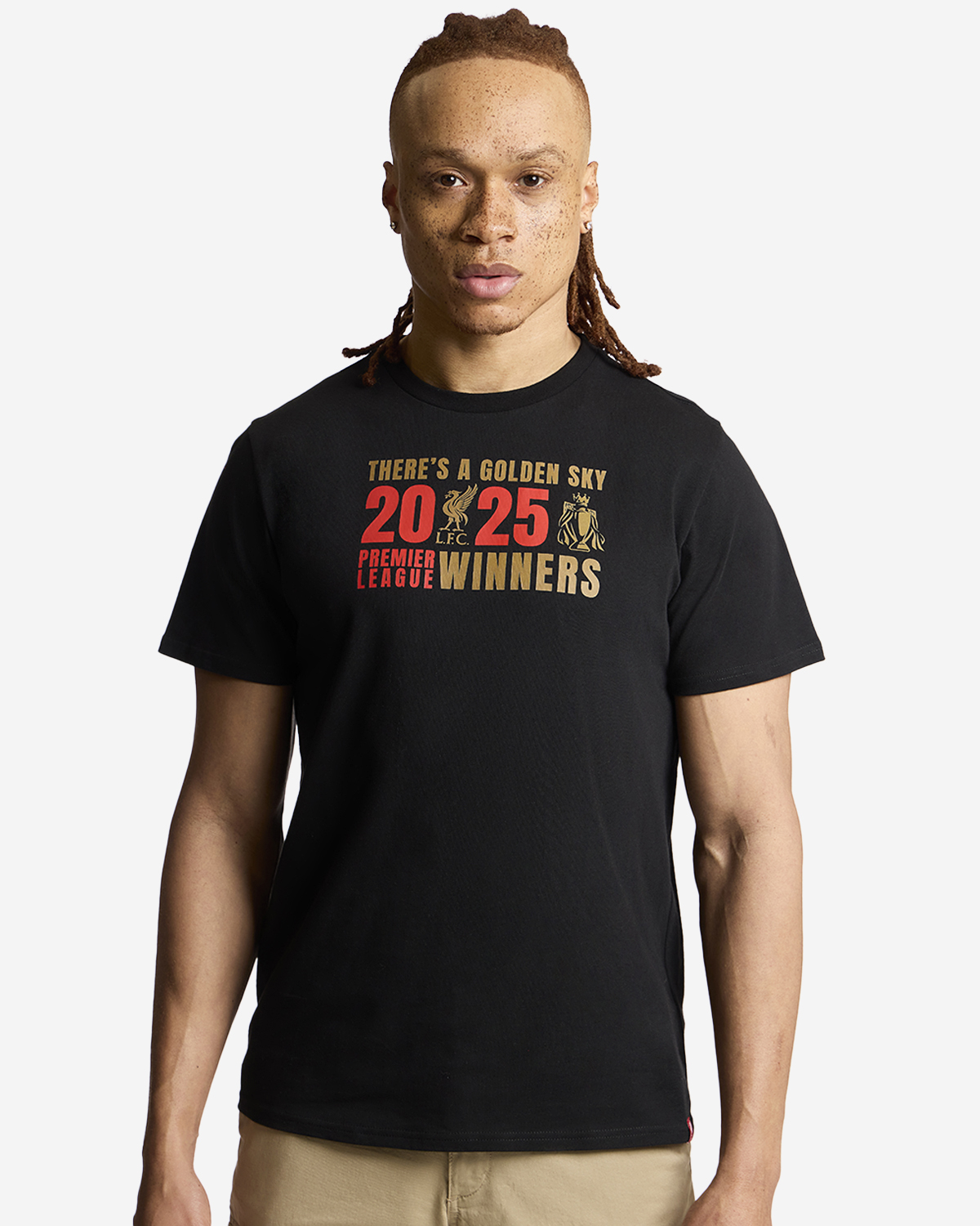 Liverpool FC EPL Champions Tee Black - Official LFC T Shirt Original Pria