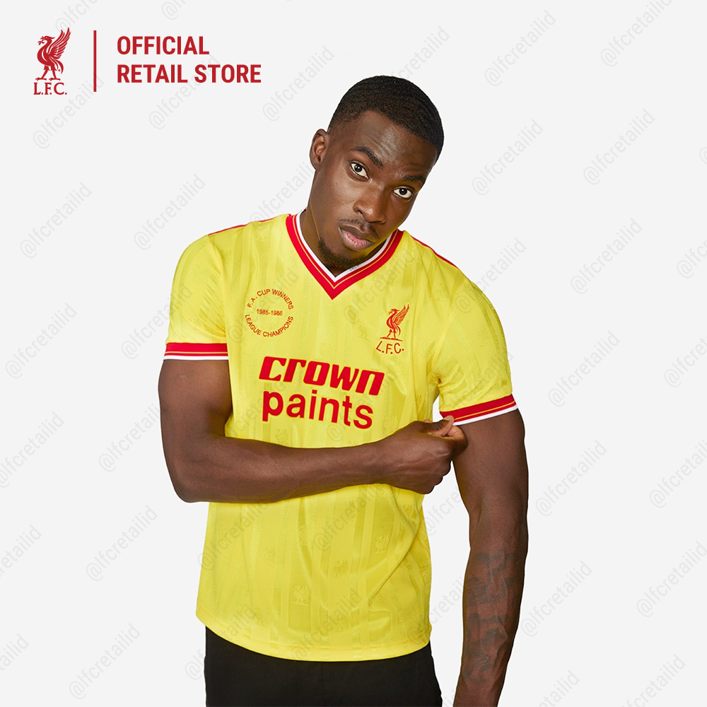 Liverpool FC Retro Mens 1986 Third Shirt Men - Official LFC Jersey Original Pria