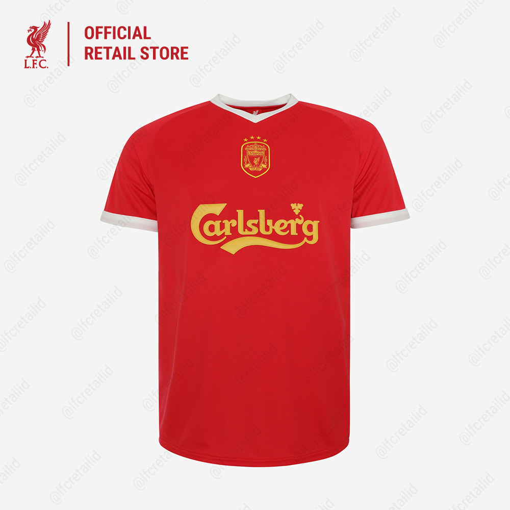 Liverpool FC Adults Retro 01-03 Euro Home Shirt Men - Official LFC Jersey Original Pria