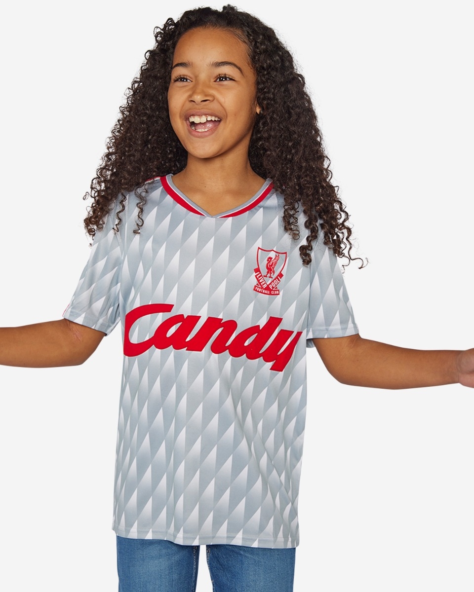Liverpool FC 1989 - 1991 Away Shirt Jnr Kids - Official LFC Jersey Original Anak