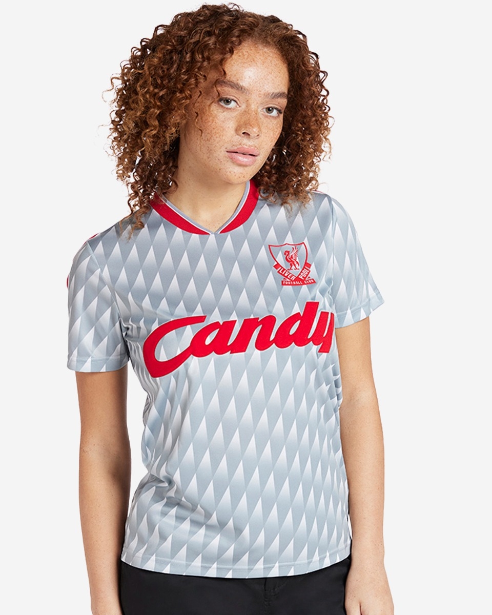 Liverpool FC 1989 - 1991 Away Shirt Womens - Official LFC Jersey Original Wanita