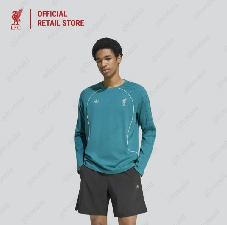 Liverpool FC adidas Teamgeist 26 Longsleeve Tee - Official LFC T Shirt Original Pria KX7703