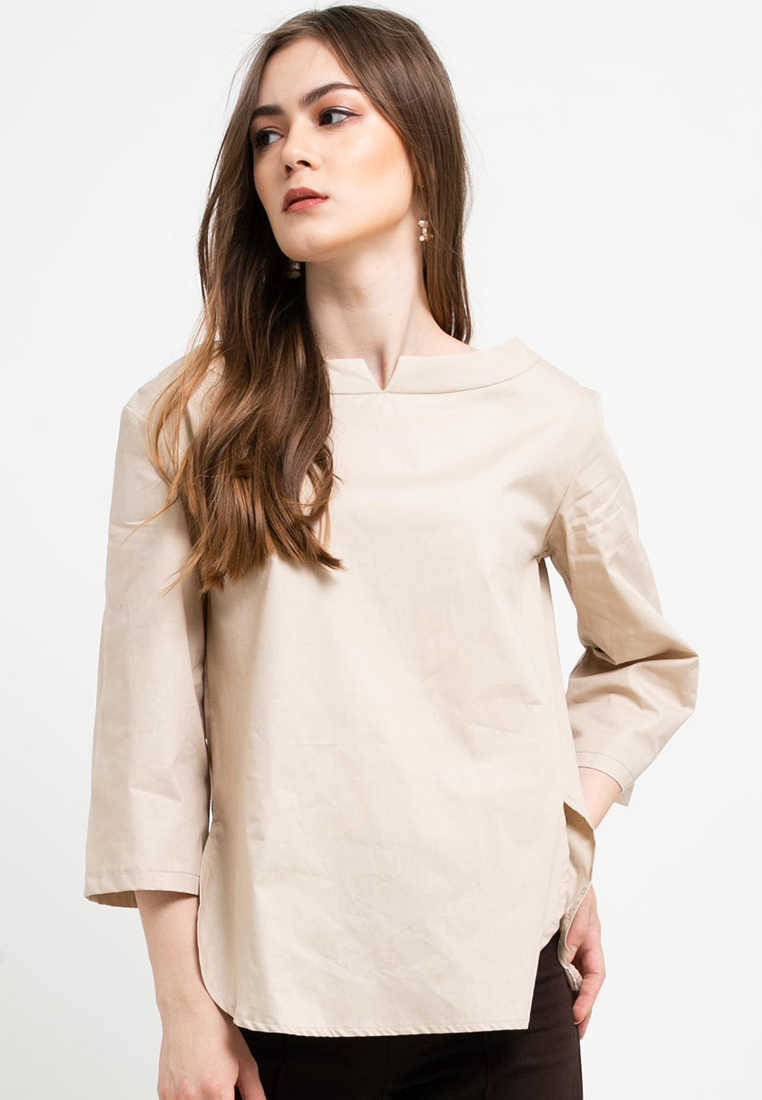 LLACES Preppy Linen Blouse