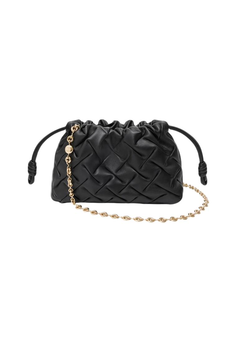 LOEWE Mini Flamenco Purse in Pinched Nappa Calfskin Black