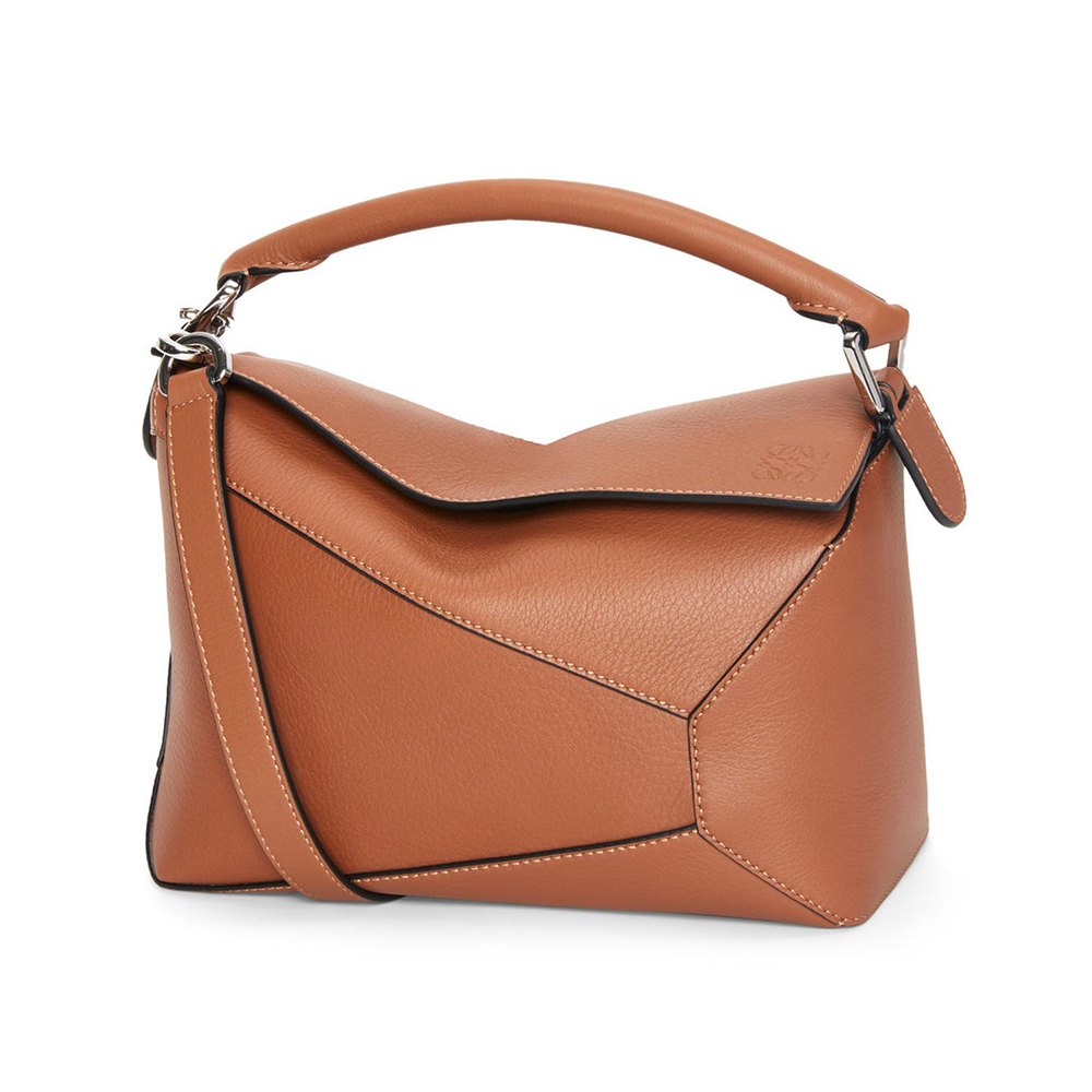 LOEWE Small Puzzle Edge Bag in Classic Calfskin Tan Shw