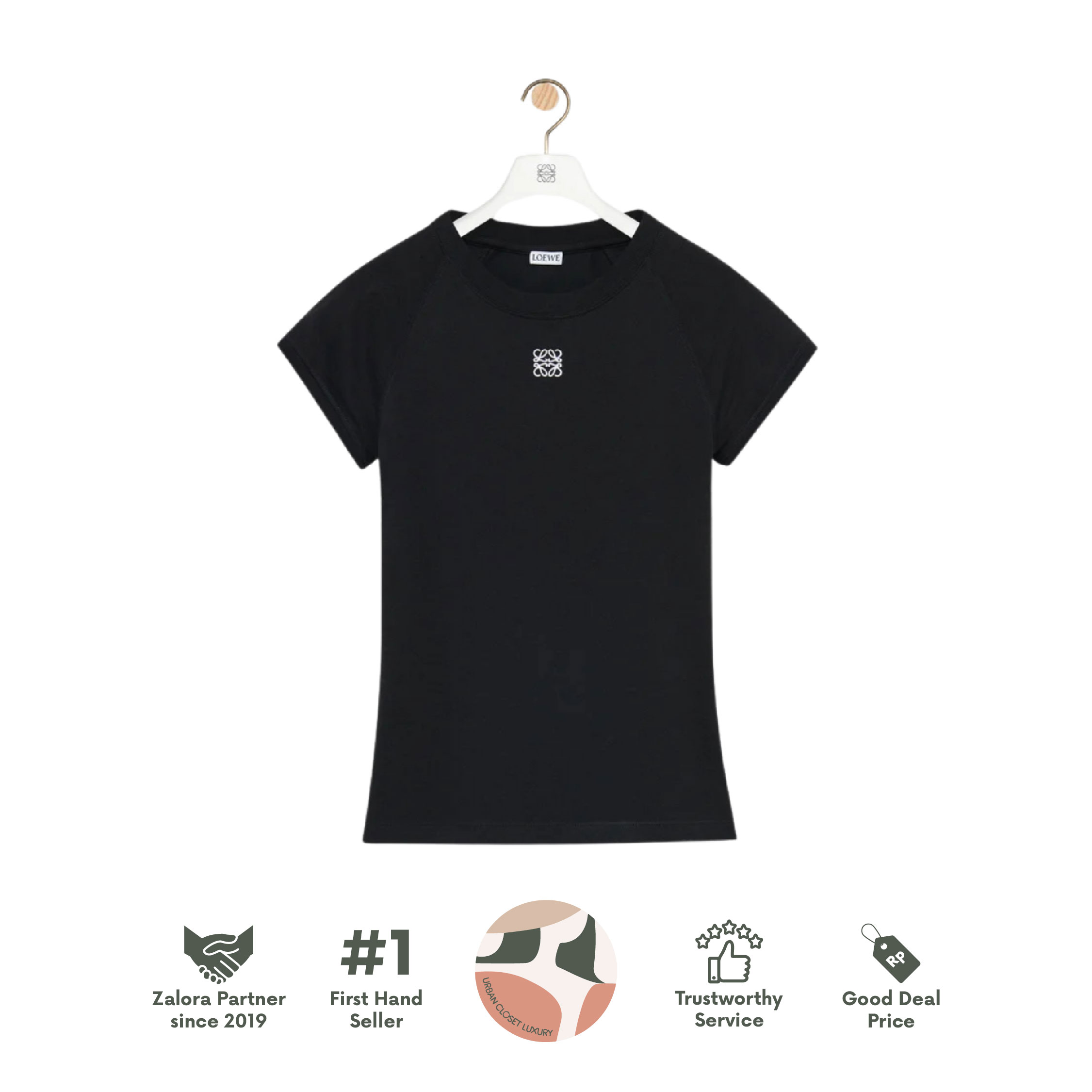 LOEWE Small Fit T-shirt In Cotton Blend Black Size M