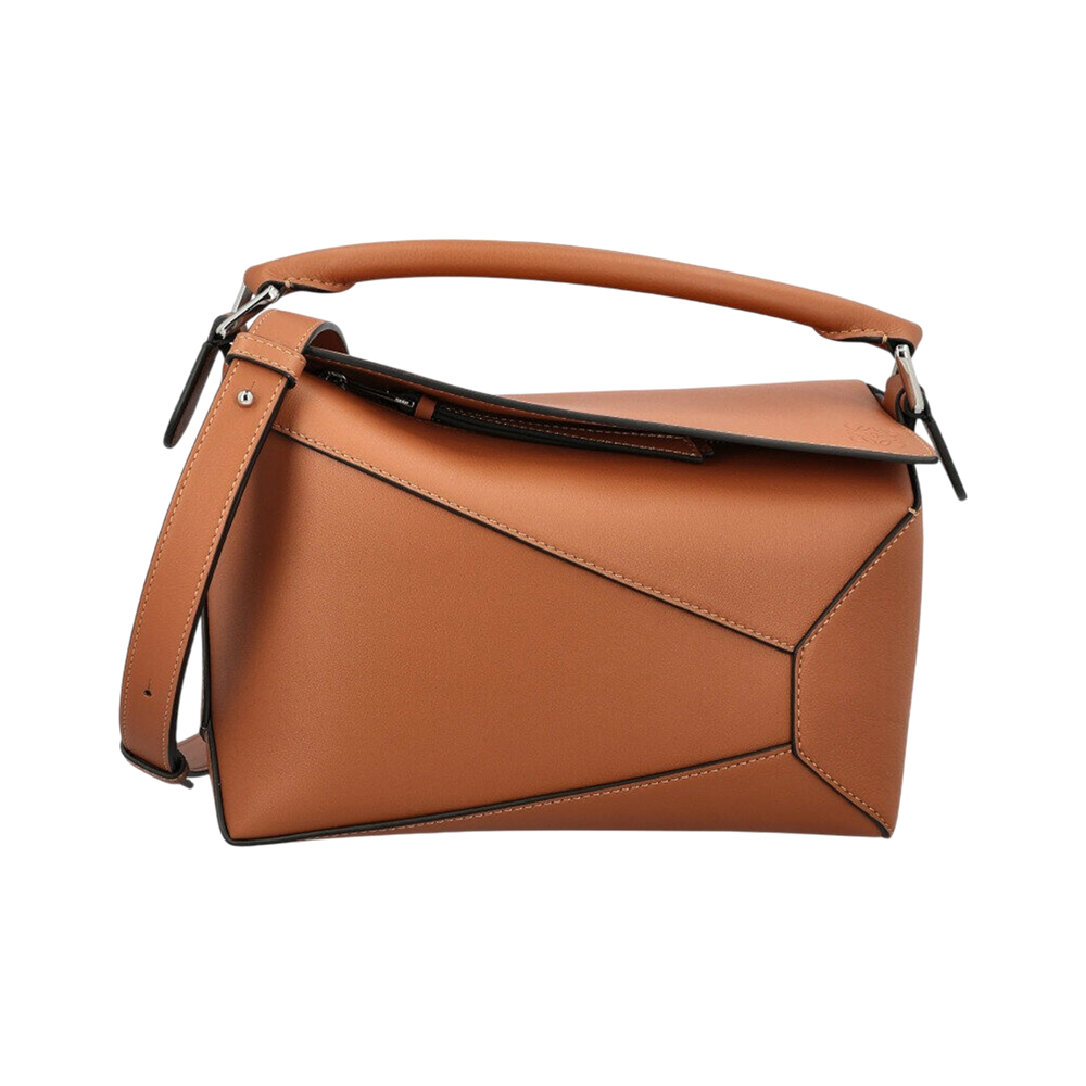 LOEWE Small Puzzle Edge Bag in Classic Calfskin Tan Phw