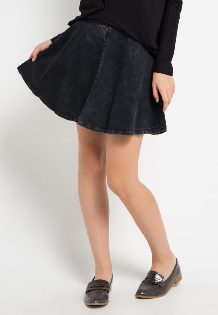 LOGO JEANS Rok Mini Denim Logo