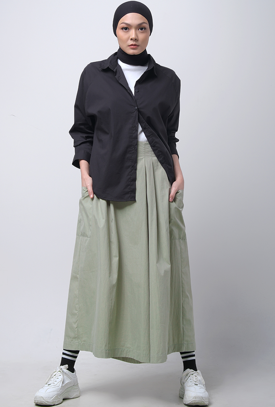 LOGO JEANS Celana Kulot Ayara Sage