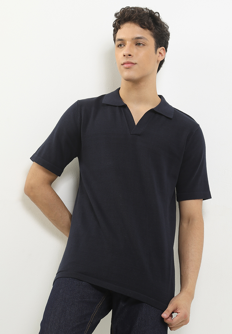 Lois Jeans Cotton Knit Polo Shirt ZKN001NV