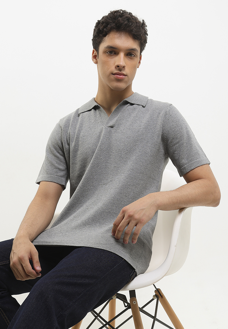 Lois Jeans Cotton Knit Polo Shirt ZKN001GR
