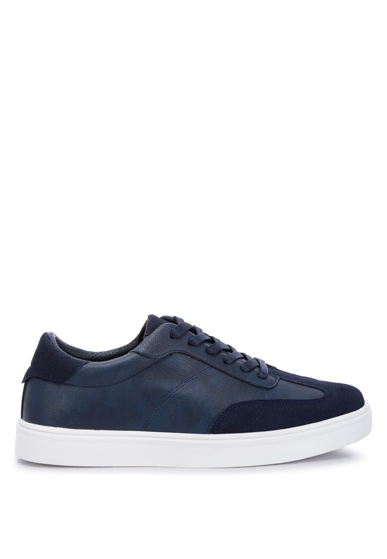 London Rag Sepatu Sneakers Pria Sol Kontras Warna Navy