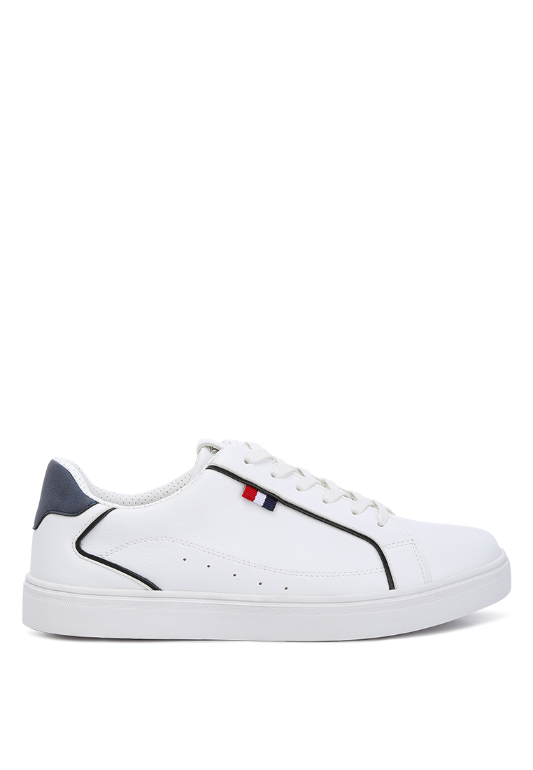 London Rag Sepatu Kets Pria Bertali Rendah Warna Putih