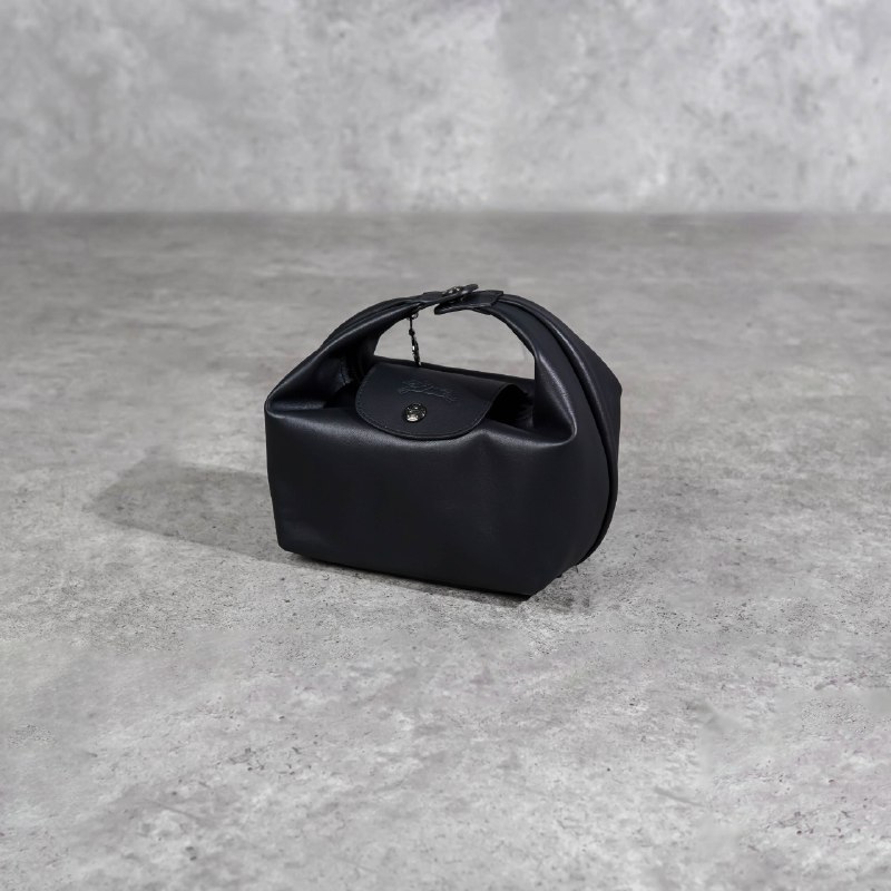 LONGCHAMP Tas LONGCHAMP LE PLIAGE XTRA COWHIDE LEATHER BLACK TOP HANDLE BAG 100% ORIGINAL