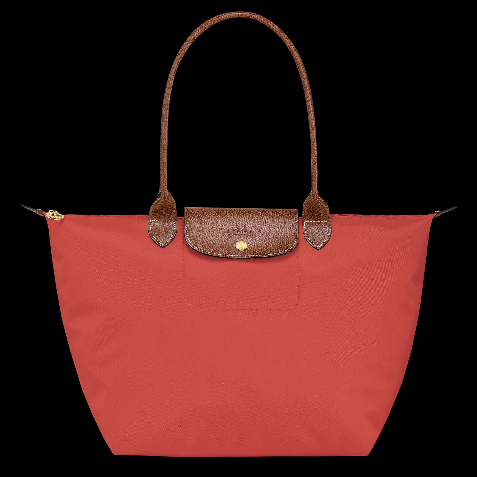 Longchamp Le Pliage Original L Totebag Long Handle Red