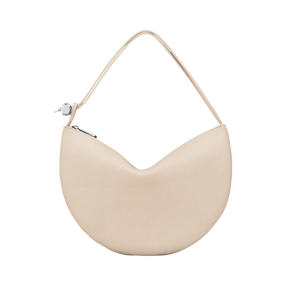 LONGCHAMP Le Roseau Leather Clutch Bag Paper