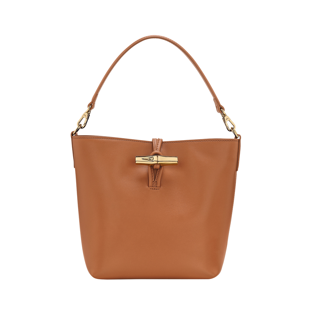 LONGCHAMP [9.9ANTI GAYA] Le Roseau Xtra Small No Snap Button Bucket Bag Cashew