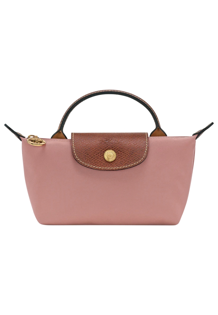 Longchamp Le Pliage Original Pouch With Handle Pink Tea