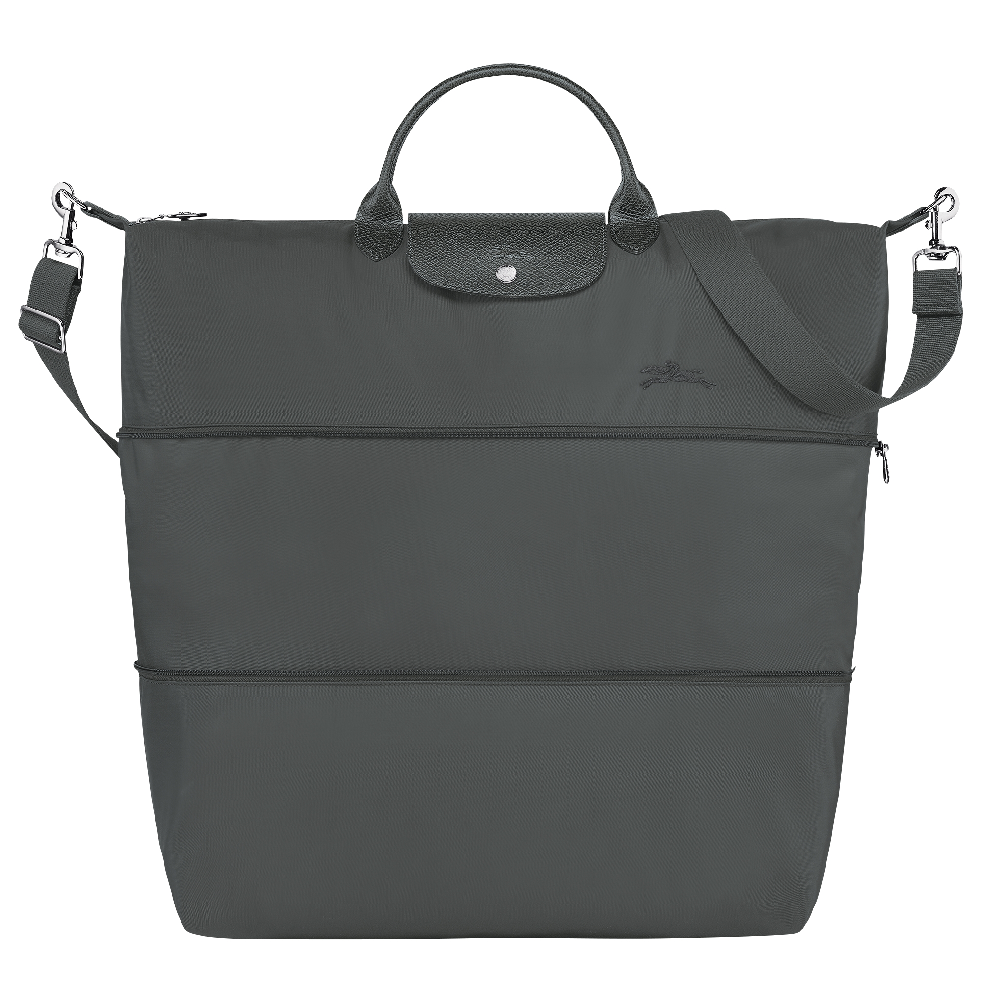 Longchamp Le Pliage Green Travel Bag Expandable - Grey Graphite