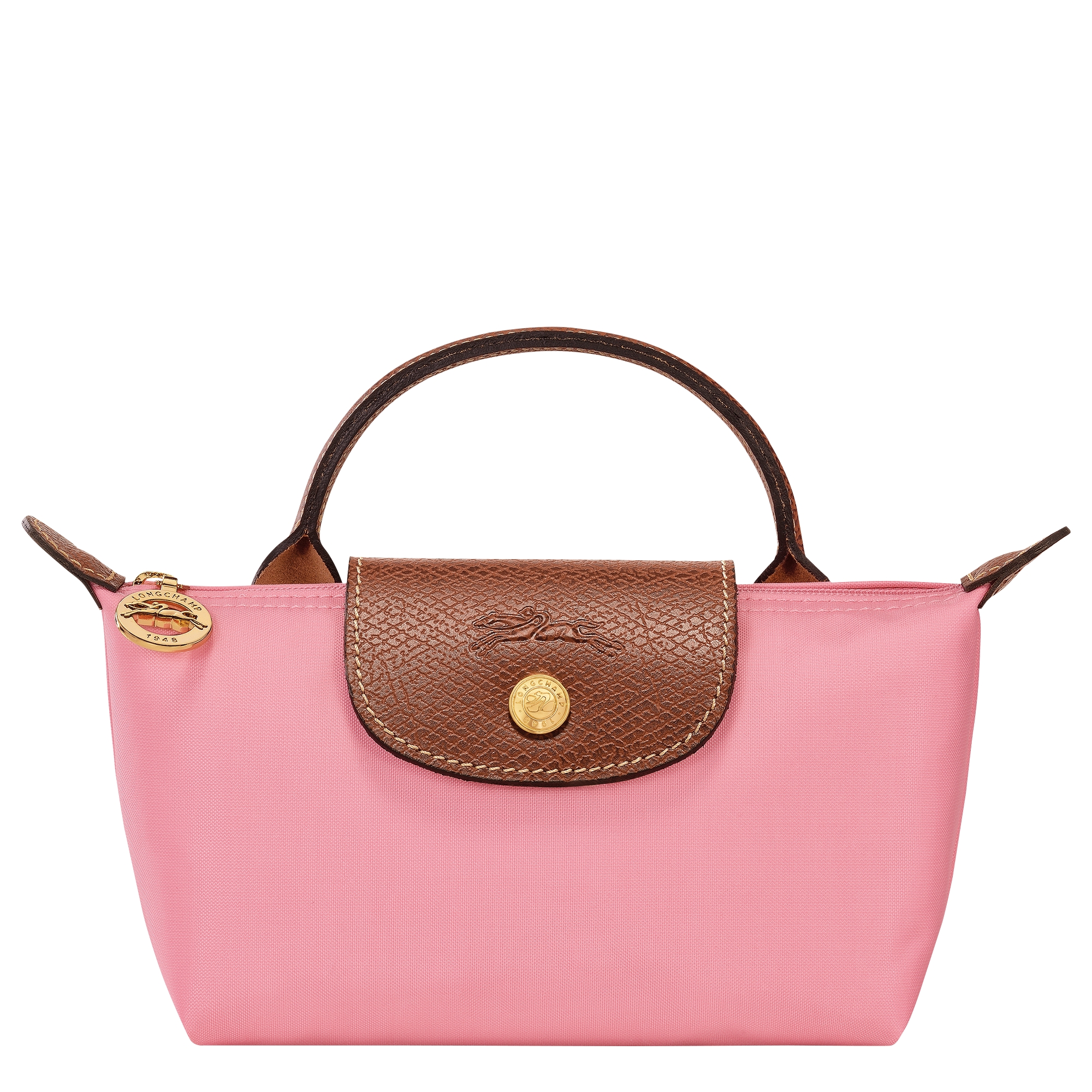 LONGCHAMP Le Pliage Original Pouch with Handle - Pink Marshmallow