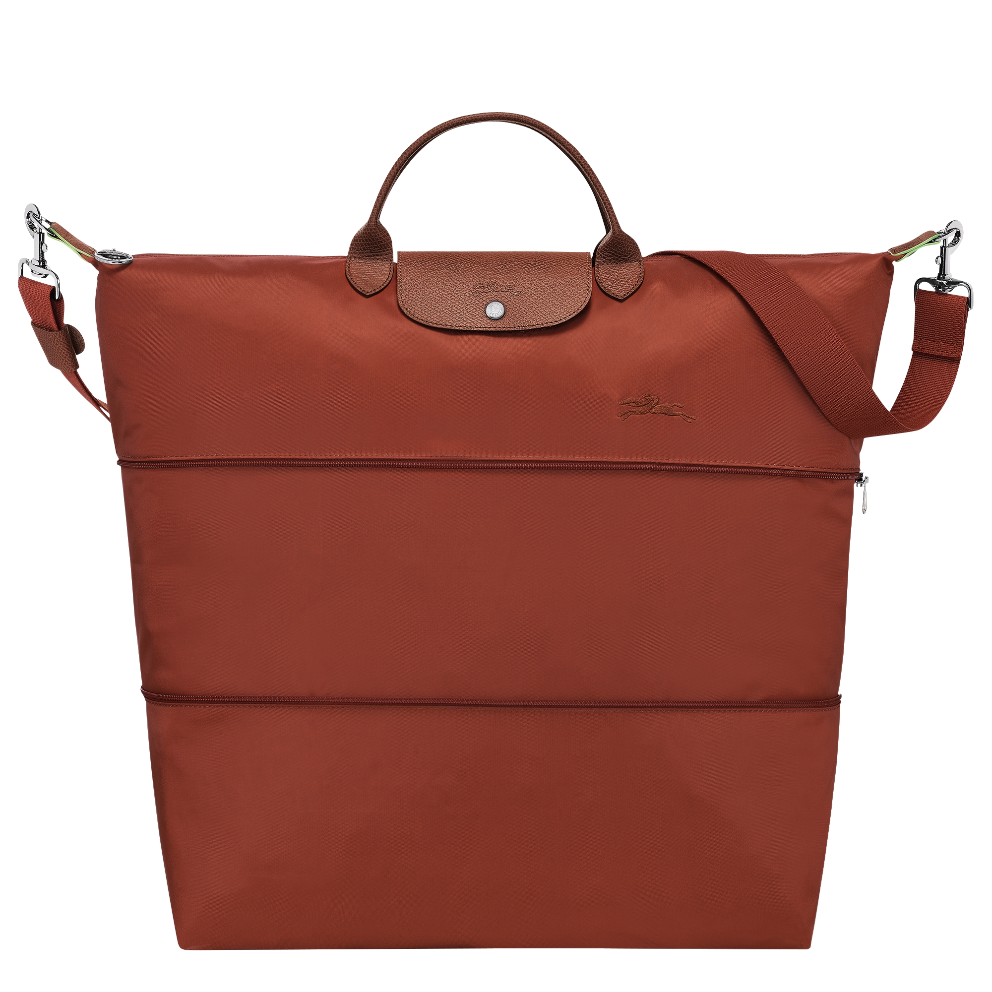 LONGCHAMP Le Pliage Green Travel Bag Expandable - Brown Chestnut