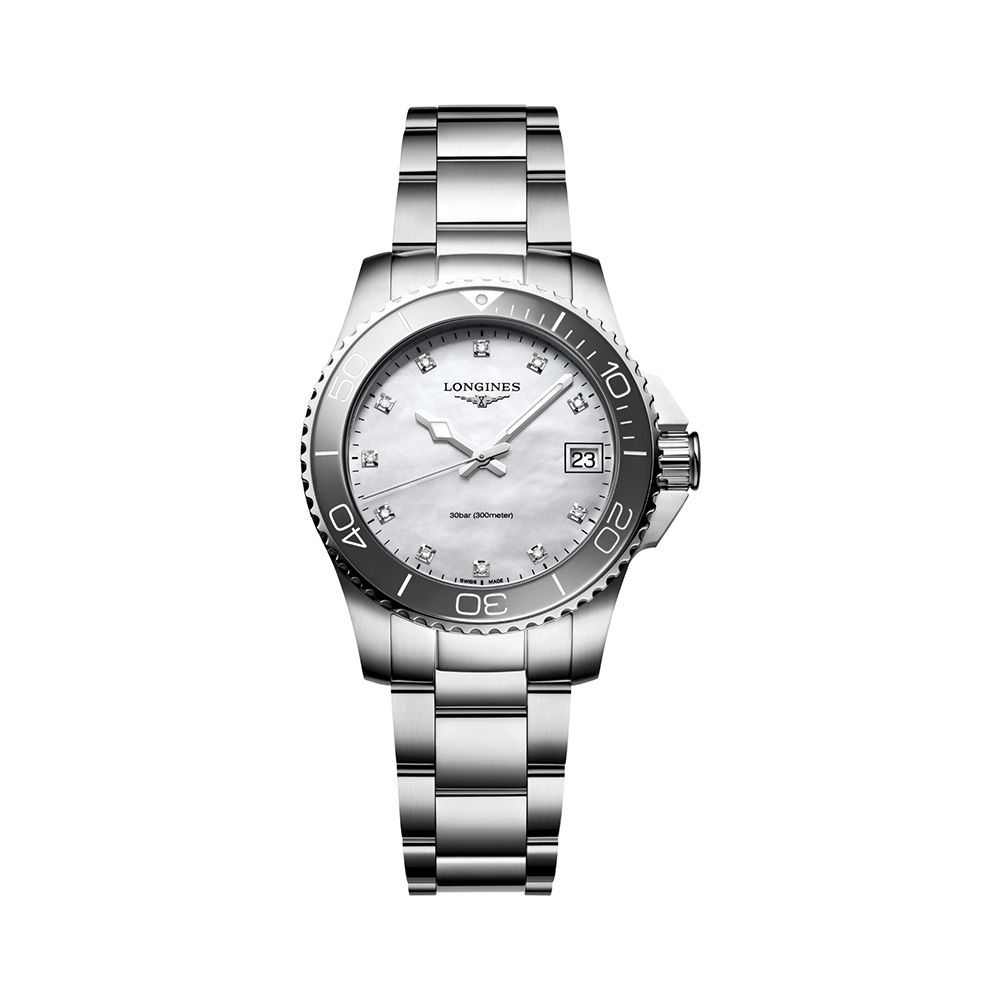 Longines Hydroconquest 32 - L3.370.4.87.6 Quartz Mother of Pearl Stainless Steel