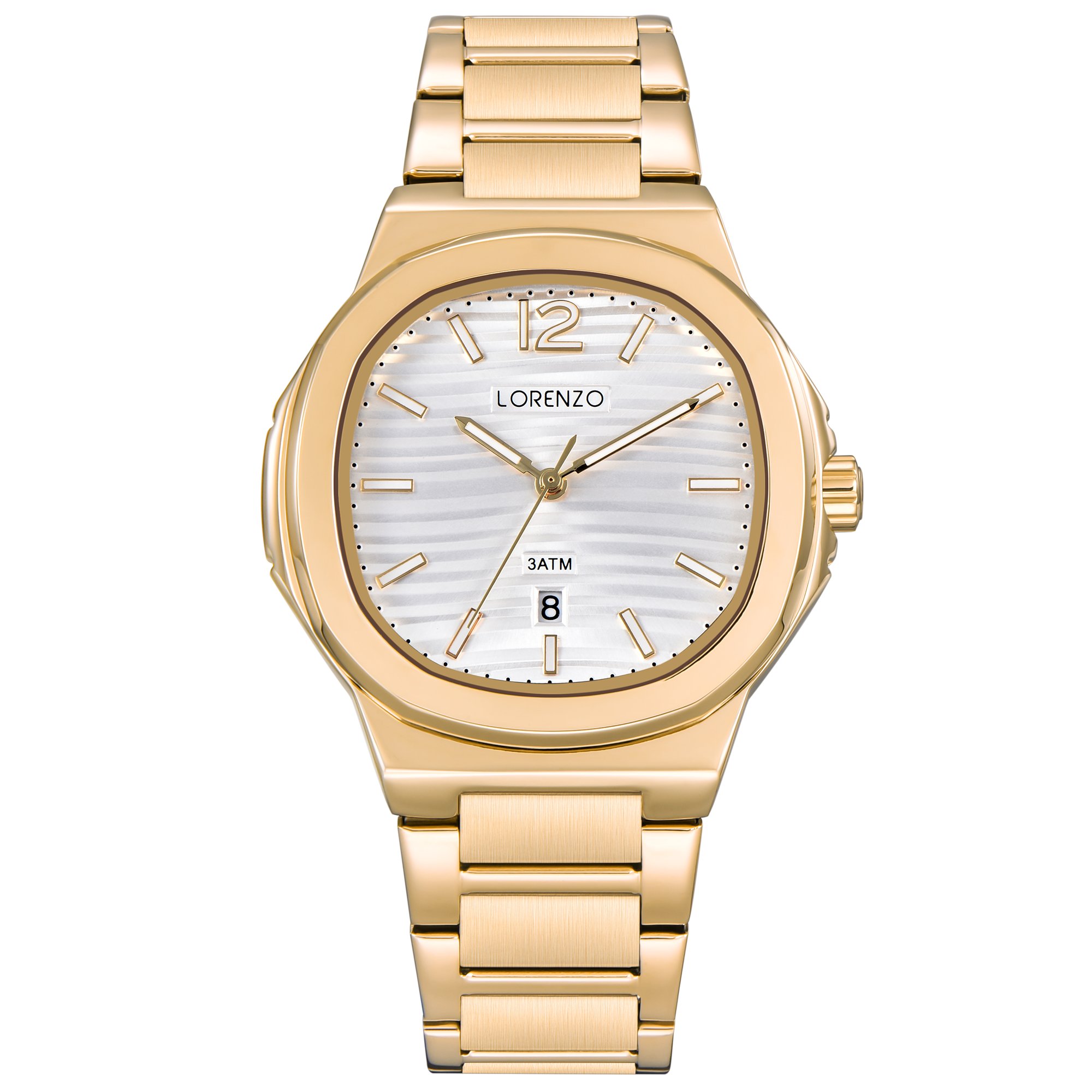 Lorenzo Jam Tangan Pria Lorenzo 5110M Analog Strap Stainless Steel