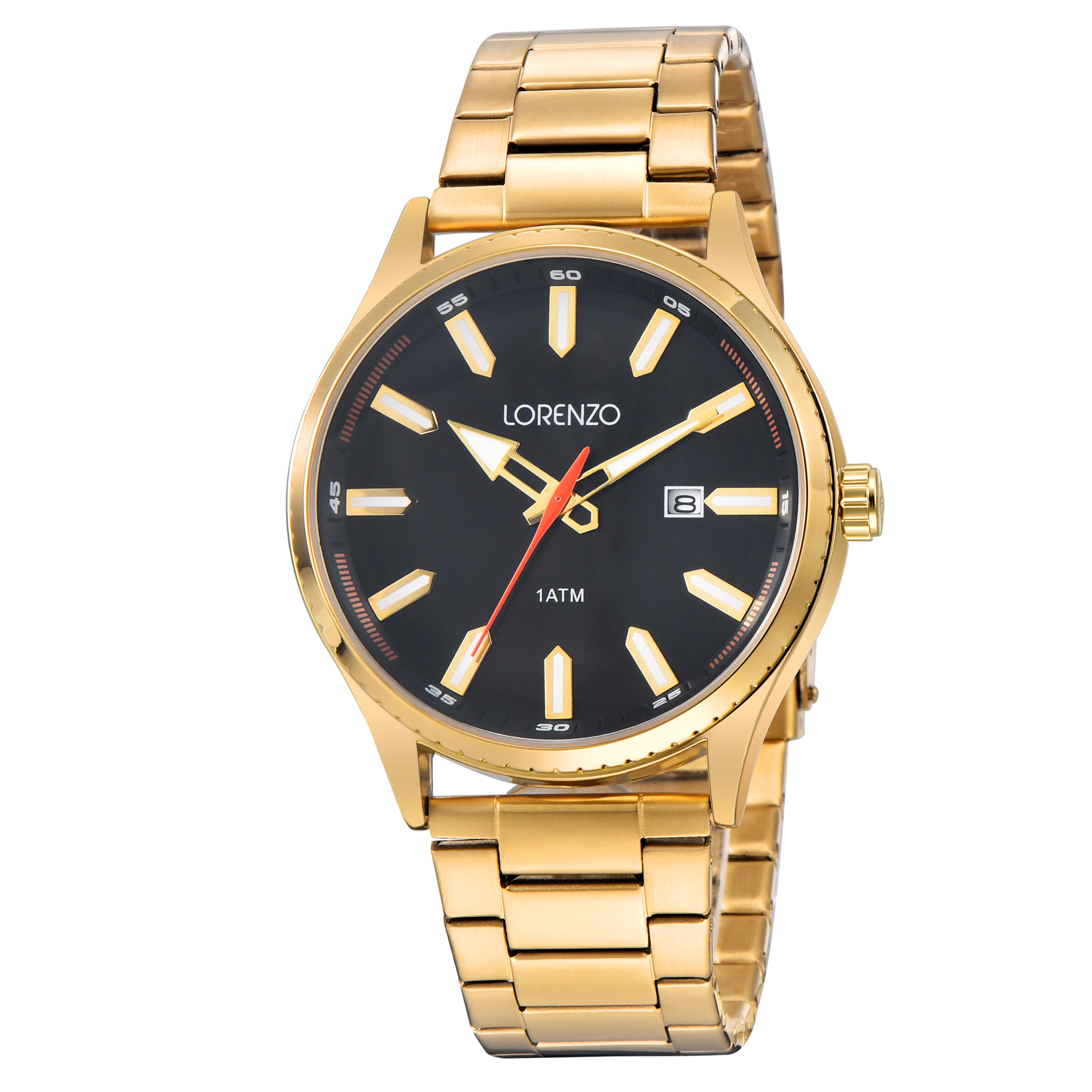 Lorenzo Jam Tangan LORENZO 6102 Rantai Stainless Original
