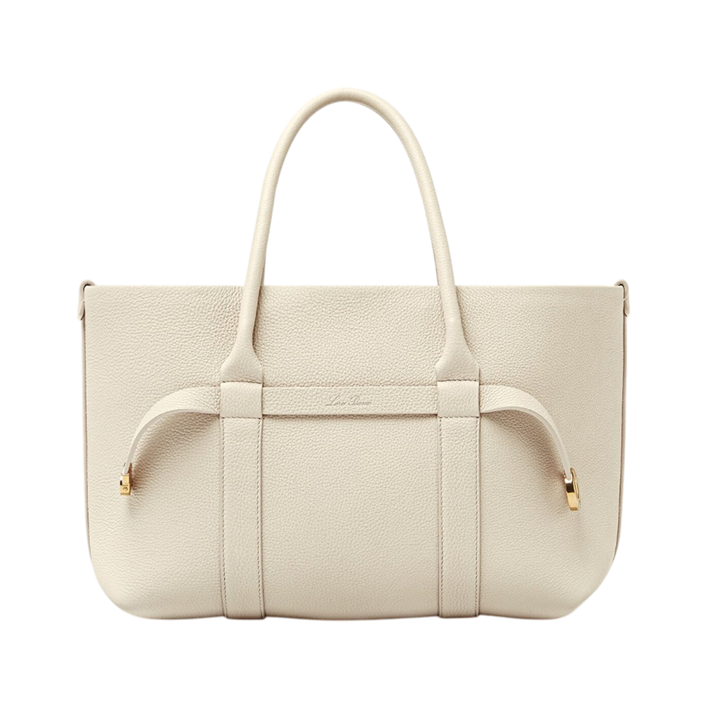Loro Piana Ghiera Shopper Small Bag Light Travertine Ghw