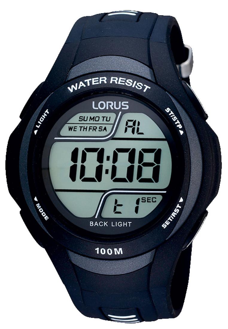 Lorus Jam Tangan Pria Lorus Original Garansi Resmi R2305EX9 Strap Silicone Black Digital
