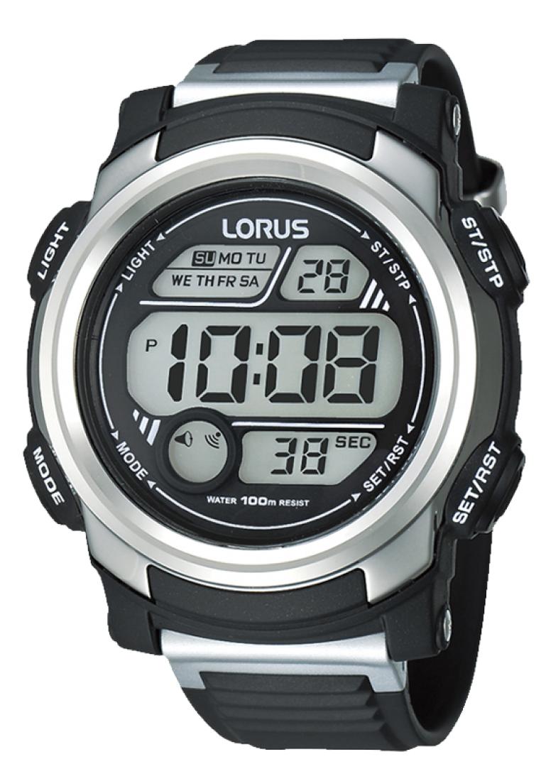 Lorus Jam Tangan Pria Lorus Original Garansi Resmi R2313GX9 Strap Silicone Black Digital