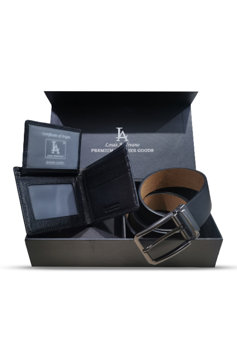 Louis Andreano Gift Set Dompet dan Ikat Pinggang Louis Andreano