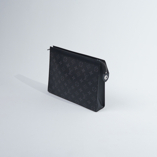 Louis Vuitton Tas LOUIS VUITTON LV ECLIPSE VOYAGE BLACK POCHETTE CLUTCH 100% ORIGINAL