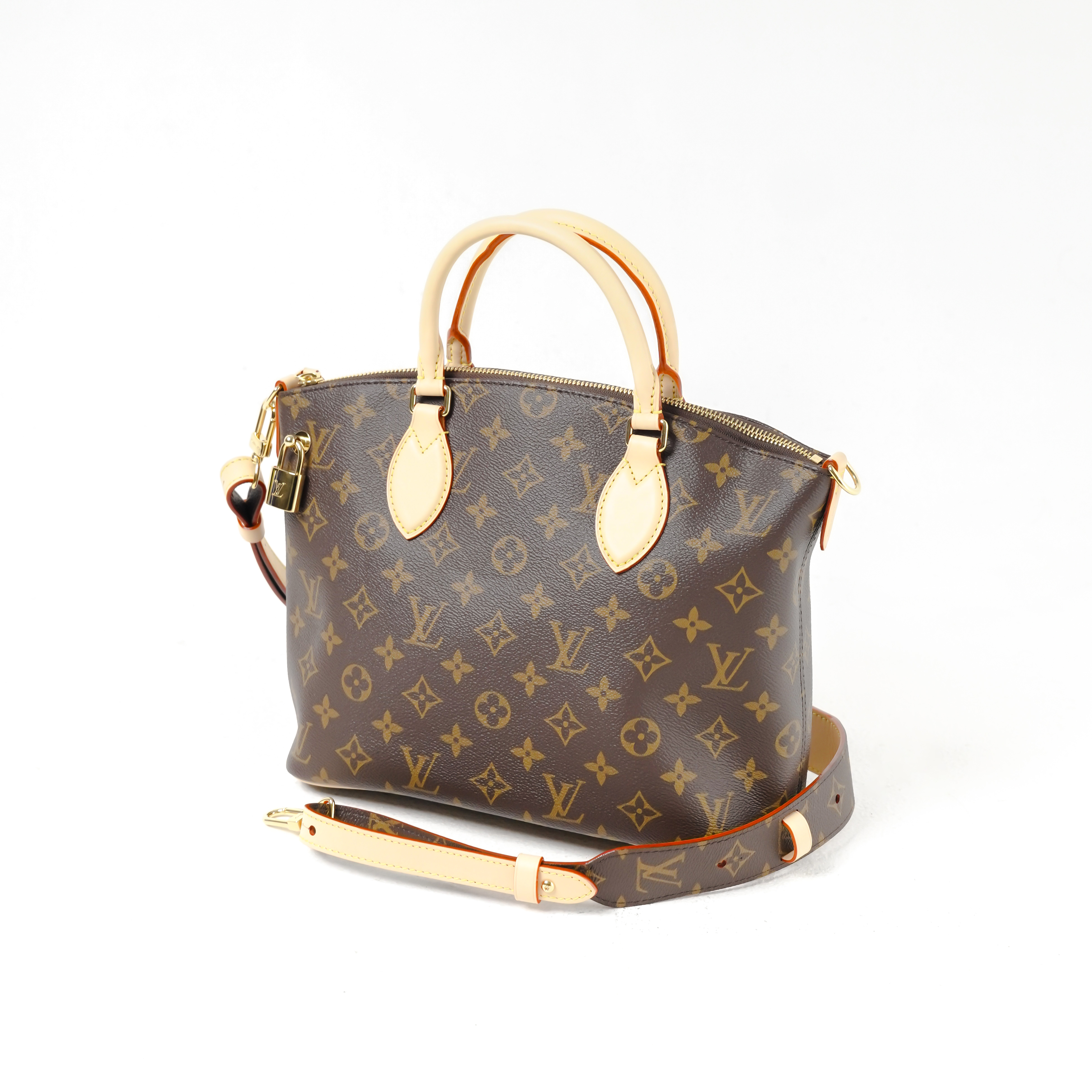 Louis Vuitton Tas LOUIS VUITTON LV LOCKIT PM ECLIPSE BROWN TOP HANDLE BAG 100% ORIGINAL
