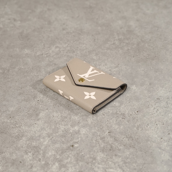 Louis Vuitton Dompet LOUIS VUITTON LV VICTORINE ECLIPSE EMPREINTE BEIGE TRIFOLD WALLET 100% ORIGINAL