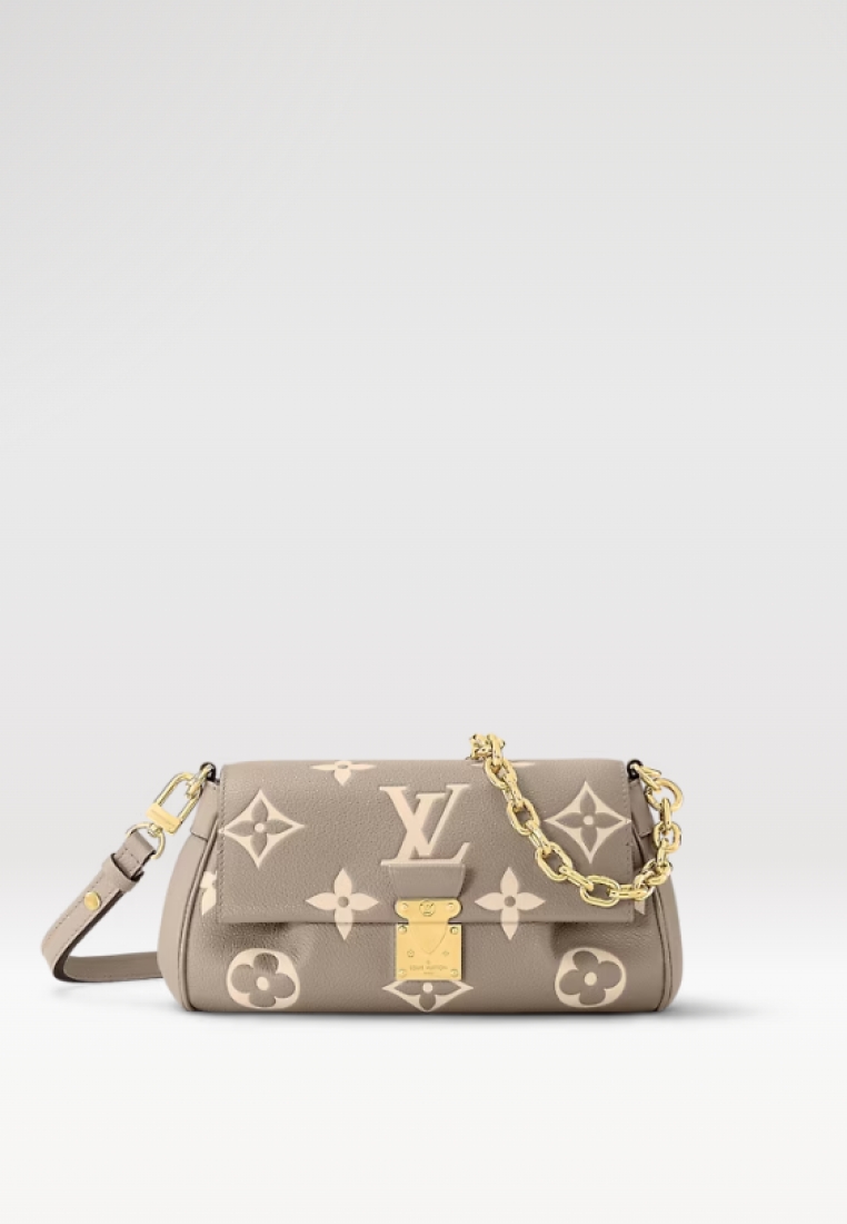 Louis Vuitton Favorite Bicolor Monogram Empreinte Shoulder Bag Tourterelle
