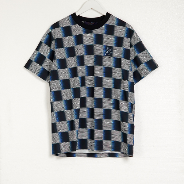 Louis Vuitton Kaos LOUIS VUITTON LV DAMIER CHECK DIZZY BLUE Tshirt 100% ORIGINAL