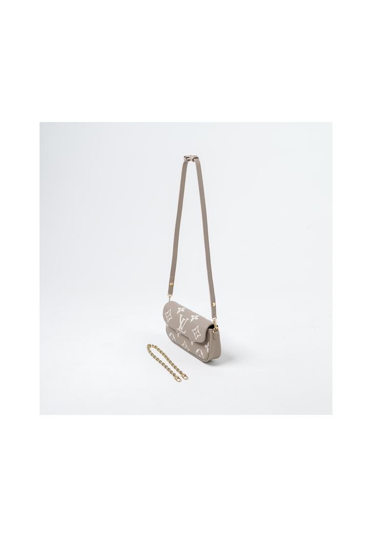 Louis Vuitton Tas LOUIS VUITTON LV IVY ECLIPSE EMPREINTE BEIGE CHAIN HOBO BAG WITH LS 100% ORIGINAL