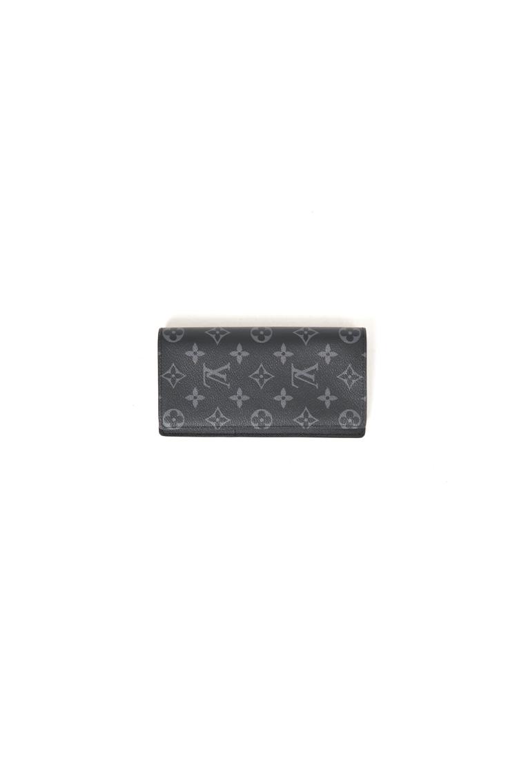 Louis Vuitton Dompet LOUIS VUITTON LV BRAZZA MONOGRAM ECLIPSE BLACK LONG WALLET 100% ORIGINAL