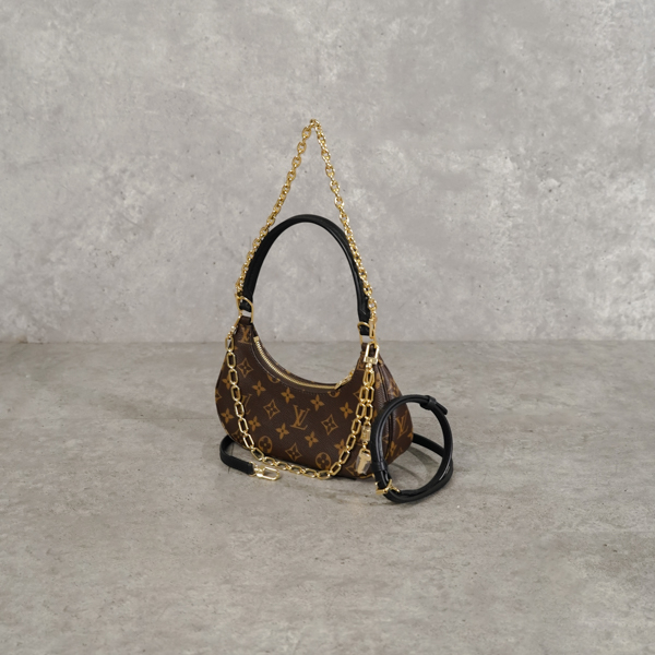 Louis Vuitton Tas LOUIS VUITTON LV CATCHY PM ECLIPSE BLACK BROWN SHOULDER BAG 100% ORIGINAL