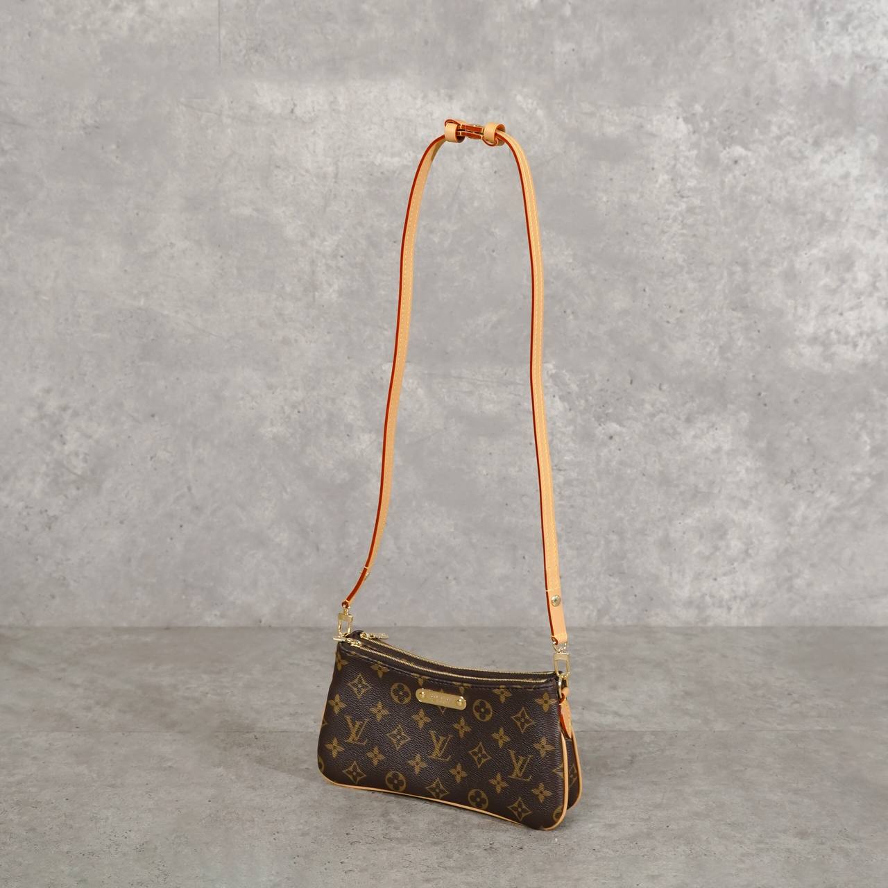 Louis Vuitton Tas LOUIS VUITTON LV POCHETTE LIV ECLIPSE BROWN SHOULDER BAG 100% ORIGINAL