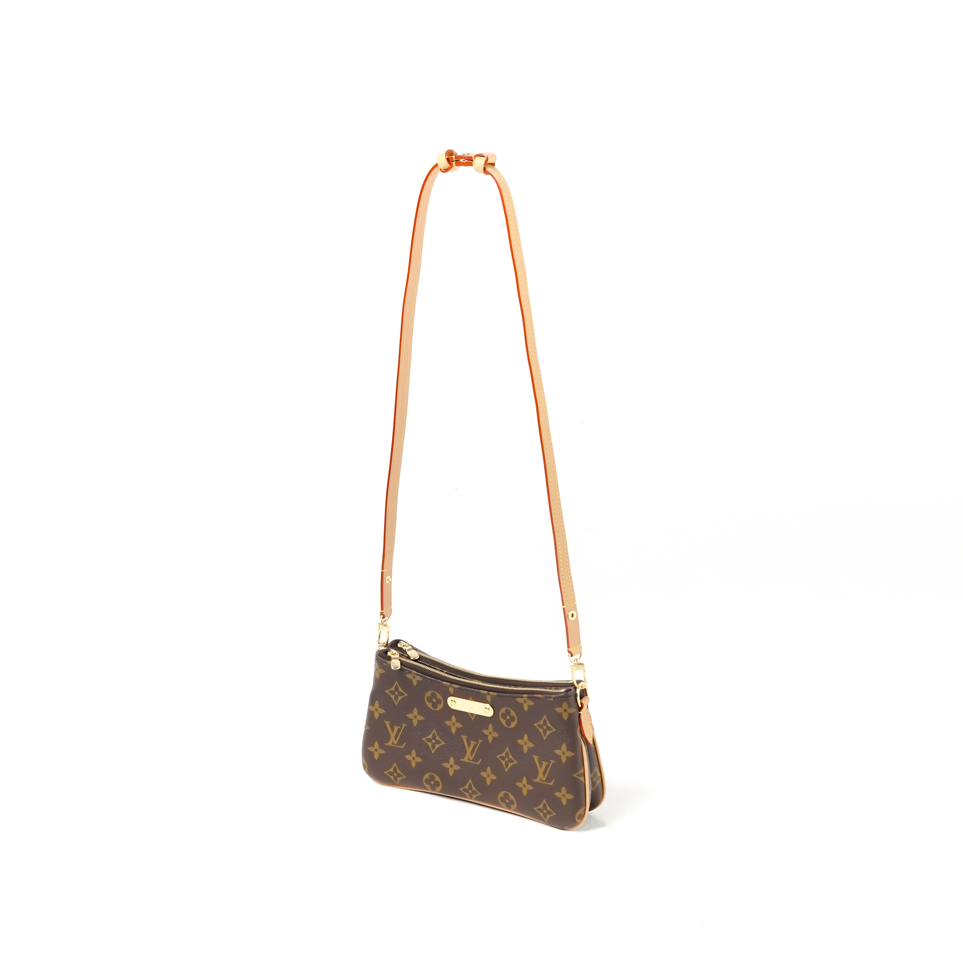 Louis Vuitton Tas LOUIS VUITTON LV POCHETTE LIV ECLIPSE BROWN SHOULDER BAG 100% ORIGINAL