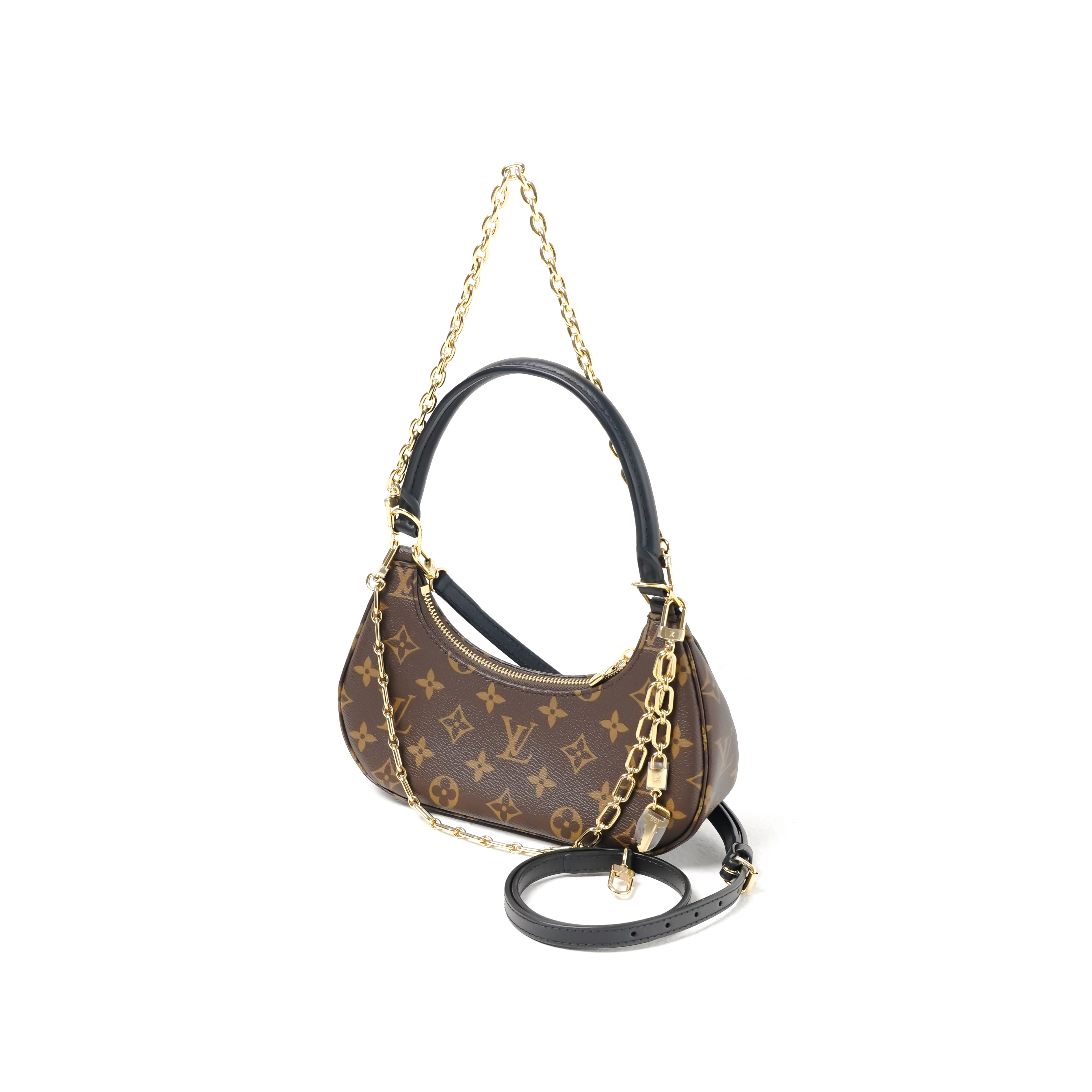Louis Vuitton Tas LOUIS VUITTON LV CATCHY PM ECLIPSE BLACK BROWN SHOULDER BAG 100% ORIGINAL