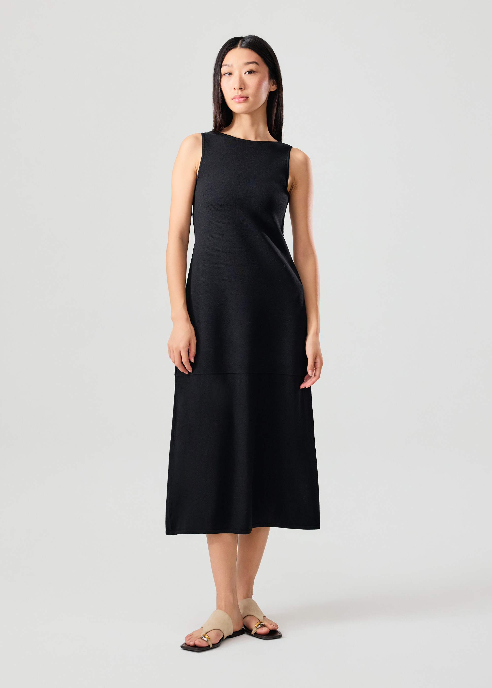 Reversible Sheer Knit Midaxi Dress