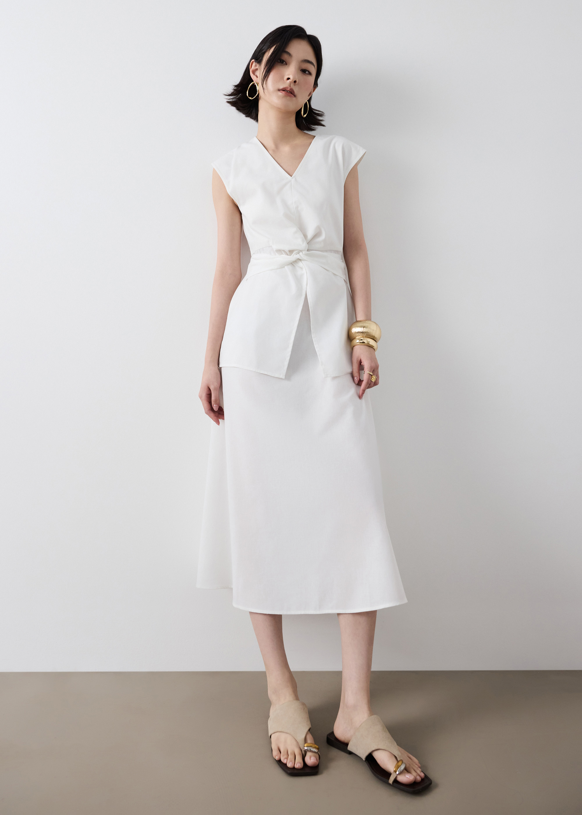 Love, Bonito Dress Wanita - Zahira Twist Front Fit & Flare Dress