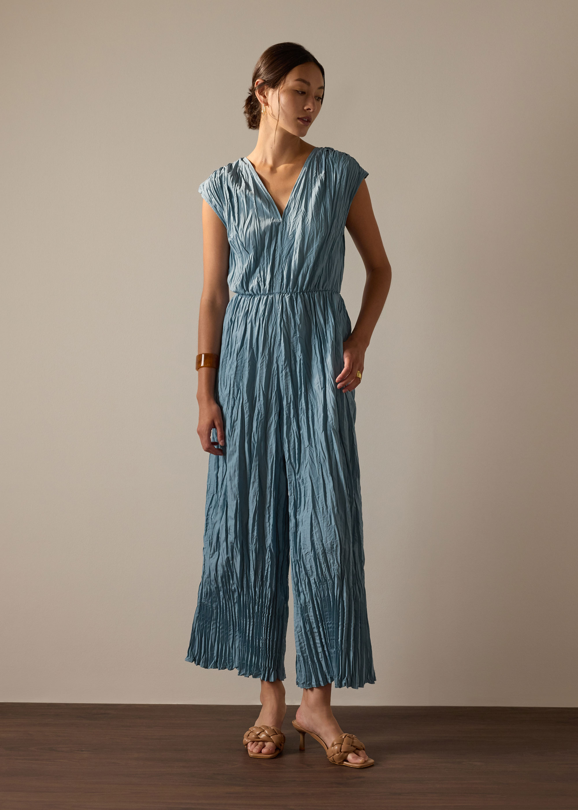 Love, Bonito Jumpsuit Wanita - Crinkle Pleats Jumpsuit