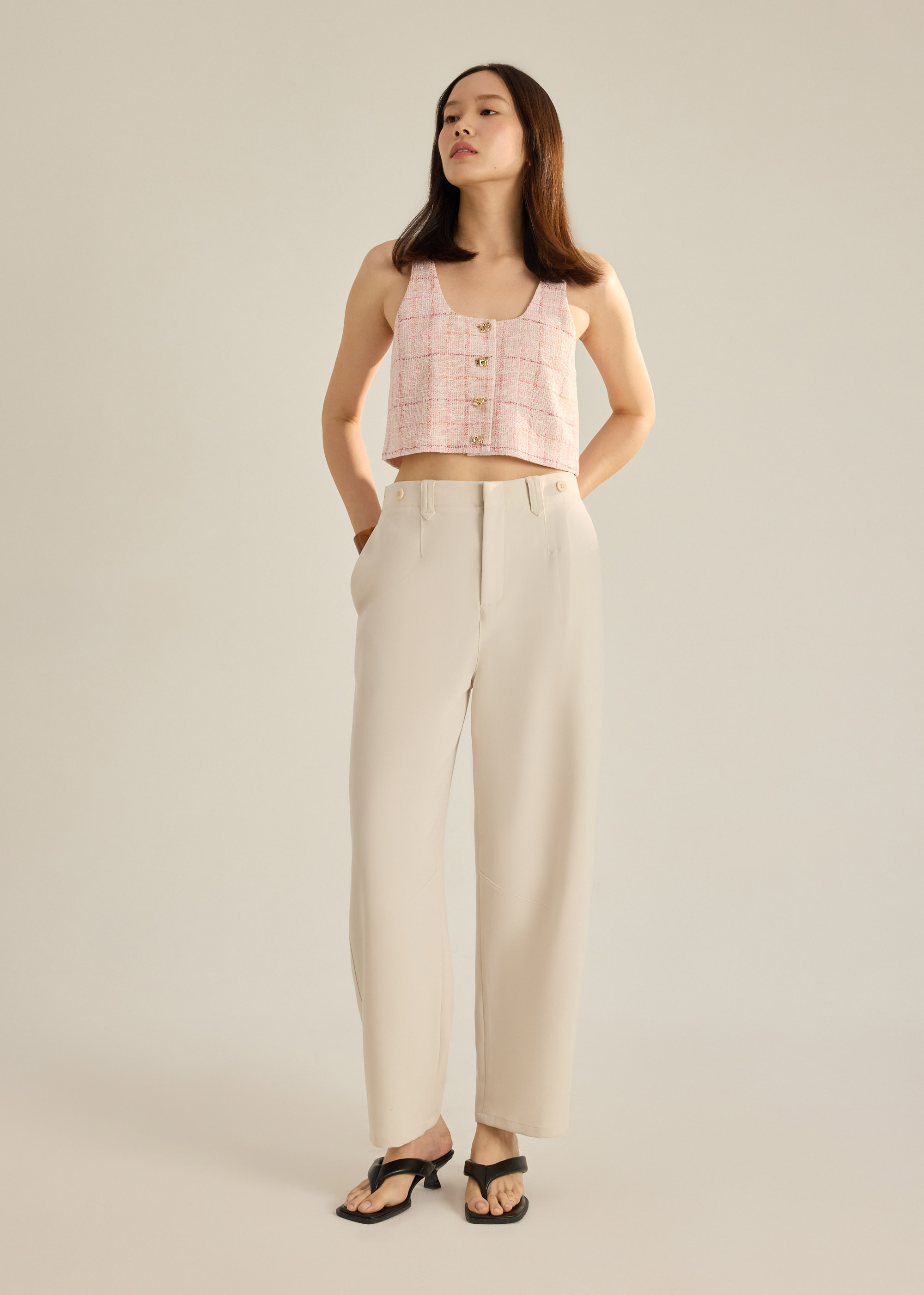 Love, Bonito Atasan Wanita - Tweed Boxy Shell Top